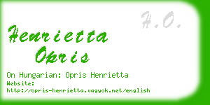 henrietta opris business card